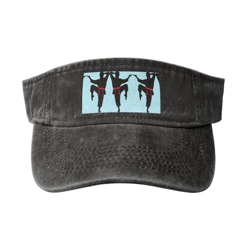 Karate - Viseras para hombre y mujer, gorra de playa ajustable para deportes al aire libre, tenis y correr, Negro -, talla única