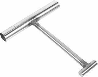 T-Type Hand Pull Hook Stainless Steel 6/17.3/24.4/28inch Long Sewage Manhole Cover Hooks, Metal Pulling Hook for Cargo Basket/Rolling Shutter Door (Color : 44cm/17.3'', Size : Dia12mm)