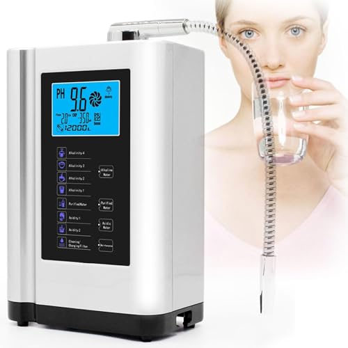 Ionizador De Agua Y Purificador De Agua Máquina Purificadora, Máquina De Agua ácida Alcalina De Ph 3-11, Hasta -570 Mv Orp, 8000 Litros Por Filtro, 7 Configuraciones De Agua,White