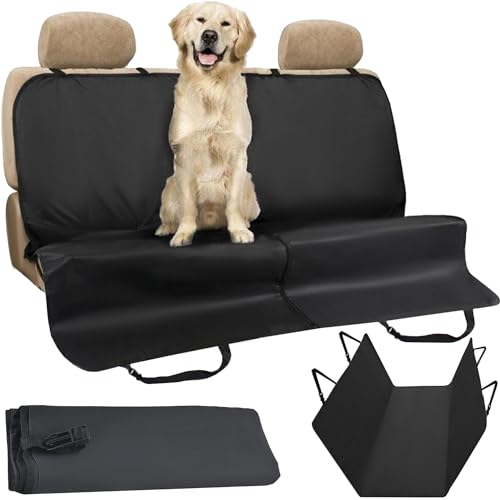 Purlov Manta para perros medianos y grandes, asiento trasero, alfombrilla de transporte, neumáticos y plántulas de árbol, correas de fijación, impermeable, universal 23691