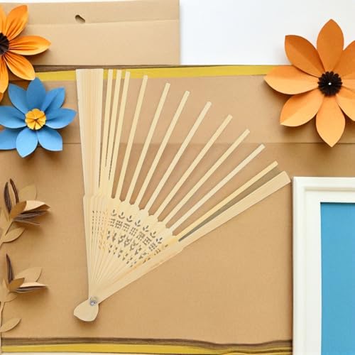 GARIOUANS Kit ÉVentail Structure 4 PièCes Bois Bambou MéTal Beige Cadres Pliants Diy DéCoration Maison CéRéMonie Japonaise – vue 9