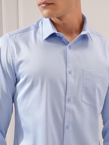 Image of Highlander Men's Slim Fit Formal Shirt | Solid Formal Shirt for Men | Comfortable Fabric | Stylish Design for Everyday Use & Office Wear