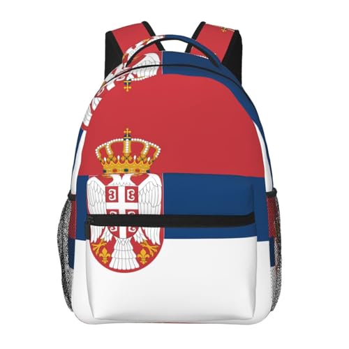 Sac à dos ordinateur motif Serbie PHAYAH léger et spacieux pour voyage et école