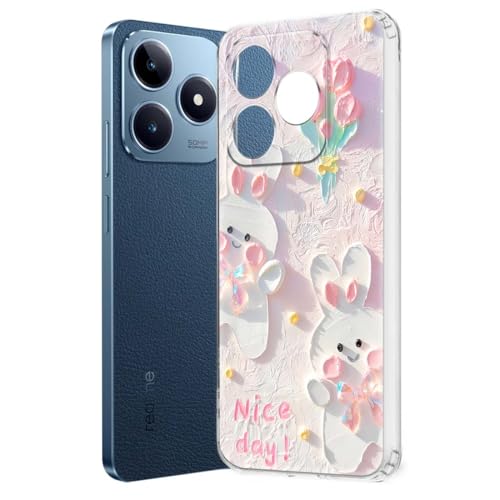 Image of Fashionury Back Cover for Realme C63 Designer, Printed,Transparent,Flexible, Silicon -D2173