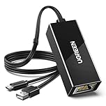 UGREEN Micro USB Ethernet Adapter for Fire TV Stick Lite/4K/4k Max and Chromecast 1/2/3/Audio, Google Home Mini, Roku Express 4K, USB to RJ45 LAN Network Adaptor with USB Power Supply Cable 1M