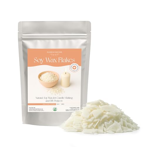 Image of Floryn Decor 100% Pure Soy Wax Flakes for Candle Making | Natural SOYA Wax | Vegetable Wax for Candle Making (Pack of 100 gm)