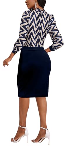 Women's Wear to Work Pencil Dresses Business Professional Midi Dress Long Sleeve Bodycon Party Dress2