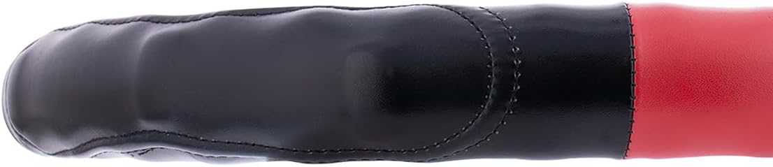 United Pacific 70406 18" Two Tone Steering Wheel Cover, Engineered Leather Construction, Euro Style, Large Grip – ONE Steering Wheel Cover – Black & Red