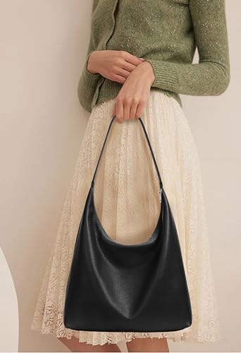 Image of KALIDI Casual Tote Bag Vegan Leather Hobo Zipper Work Bag Weekender Shoulder for Women Shoulder Travel Purse
