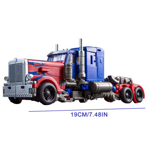 Prosheen Deformation Action Figure Toys, Car Model Alloy Deformed Portable Robot Toys Gift For Kids Girls Boys (Red 6.7 Inches #TOP2