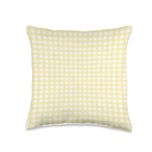 yellow gingham pillow