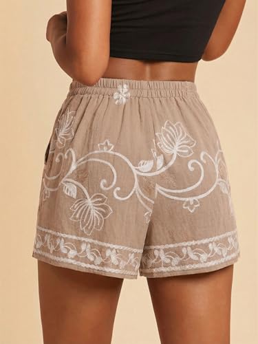 Image of SweatyRocks Women's Boho Mini Skirts Floral Shorts Tie Side Wrap Skorts