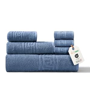 Nice Homeit Handdoekenset 6 delig – 100% Ringgesponnen Katoen – Badhanddoeken Extra Zacht & Sterk Absorberend – Gemaakt in Italië – Blauw