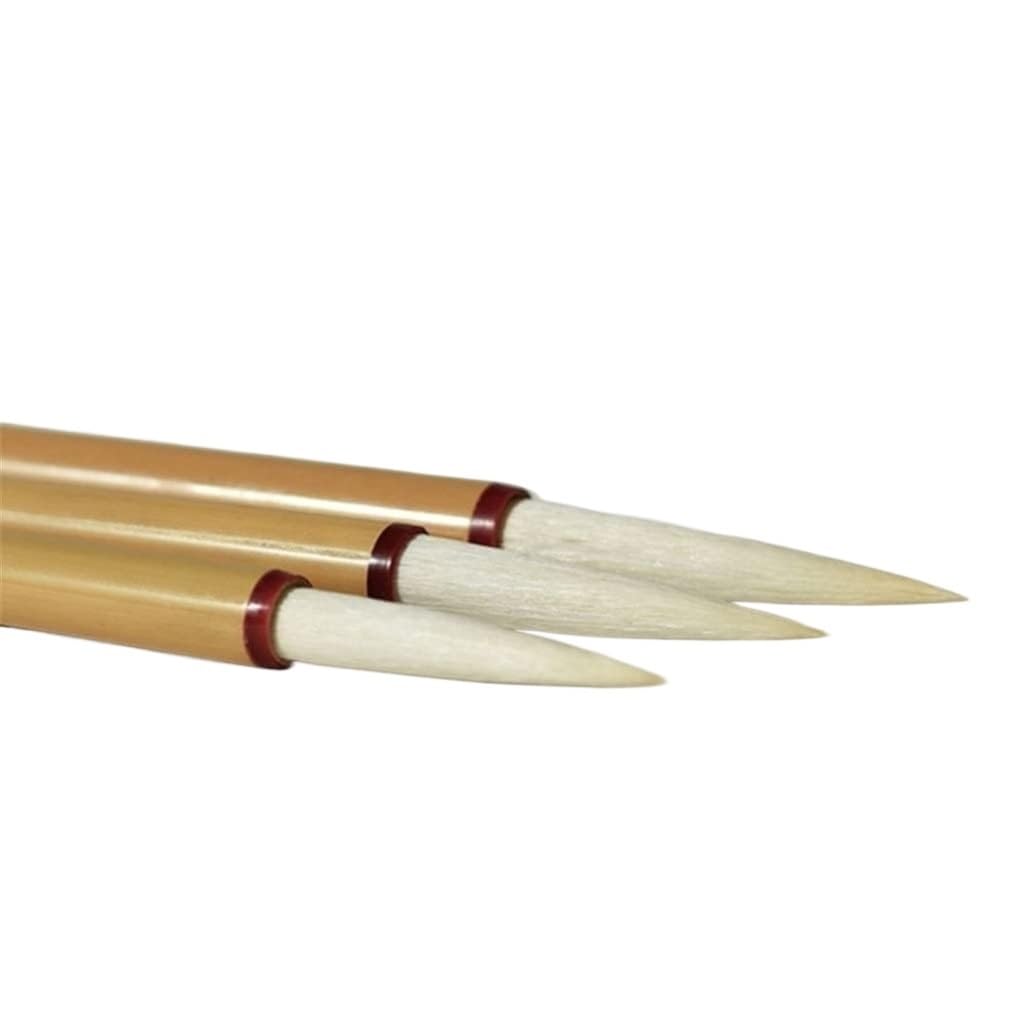 Chinese Calligraphy Drawing Brush, Chinese Calligraphy Brush Set For Seal Official Cursive Script Wool Hair 3 pcs