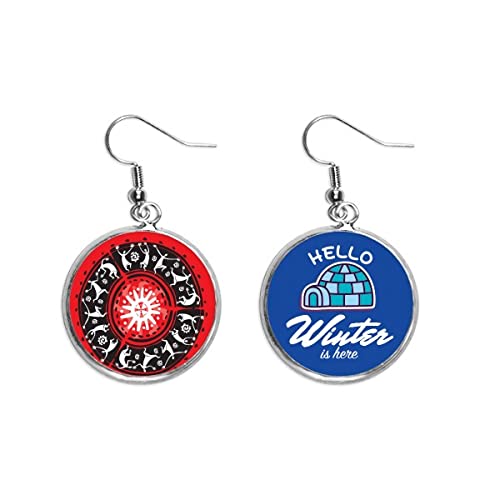 Pendientes de silueta mexicana totems en caja de regalo de lujo