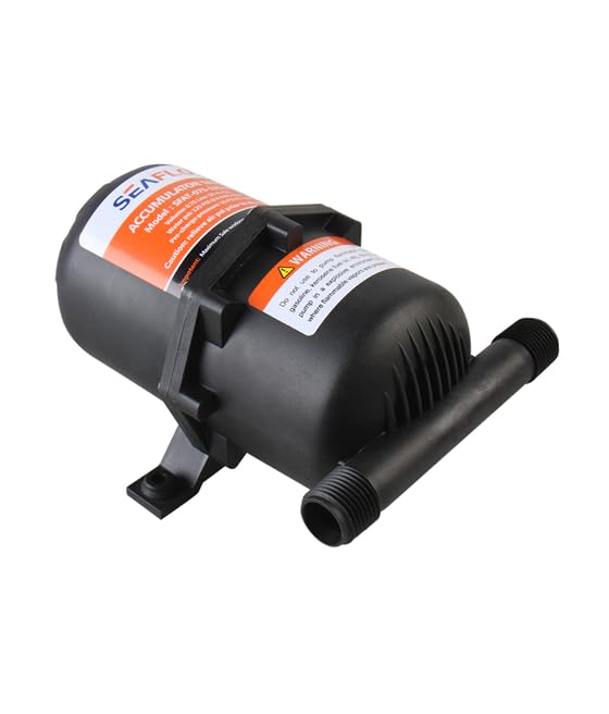 Image of SEAFLO 39 oz (1.0 L) Pressurized Accumulator Tank Water Pump Flow Control with Internal Bladder - 125 PSI, Reduces Pump Cycling & Smooths Water Flow for Marine, RV, and Off-Grid Systems, NSF Certified
