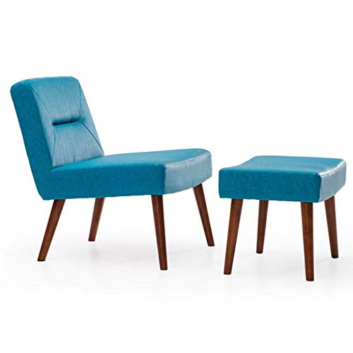 GWW Comfortable Living Room Balcony Large Single Sofa Solid Wood Lounge Chair No