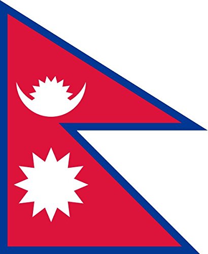 2x autocollant pour voiture ' Népal - drapeau ' 2x Car Sticker Nepal flag (env. 8x5 cm)