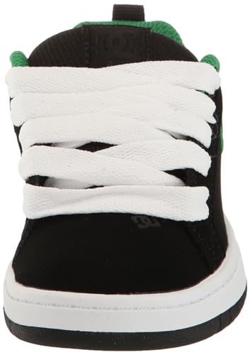 DC Unisex-Chiild Court Graffik Casual Skate Shoe Black/Kelly Green 112