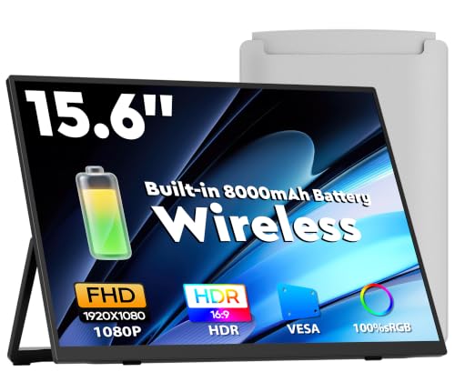Image of KEEPTIME Wireless Portable Monitor with Battery, 17.3 inch 2.5k 60hz | Wireless, Battery, 2.5k