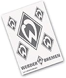 AUFKLEBERKARTE STICKER AUFKLEBER „Raute” 6tlg SV WERDER BREMEN silber