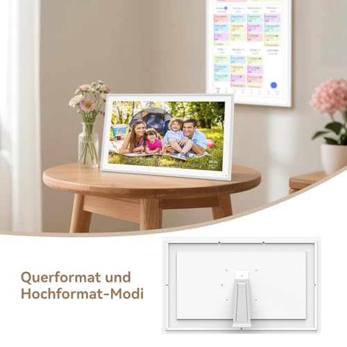 TABWEE Digitaler Kalender 15,6’’ - Elektronischer Wandkalender für Familienplaner, Aufgabenliste, Speiseplan, Belohnungssystem, Digitaler Bilderrahmen, Multi-Kalender-Sync, Wand- & Tischmontage