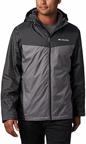 Columbia Men's Glennaker Sherpa Lined Jacket, Shark/City Grey, X-Large