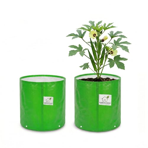 HDPE 24x24 Inch Pack of 2 Extra Large Grow Bag 260 GSM Round for ...