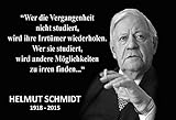 Ecken abgerundet & gebohrt Helmut Schmidt Spruch 5 Blechschild Metallschild Schild gewölbt Metal Tin Sign 20 x 30 cm