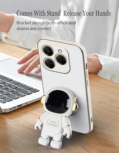 Coque de téléphone Funda fine Tecno Spark 20 Pro plaquée blanc - 4