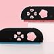 Niedliches Silikon-Knopfkappen-Set, Silikon-Tasten-Aufkleber für Nintendo Switch 2, NS2 Joystick-Kappe, Kreuzrichtungs-Tastenkappe (Stern lila schwarz)