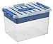 Produktbild SUNWARE Q-Line Multi Box - 22 Liter - 400 x 300 x 260mm - transparent/blau