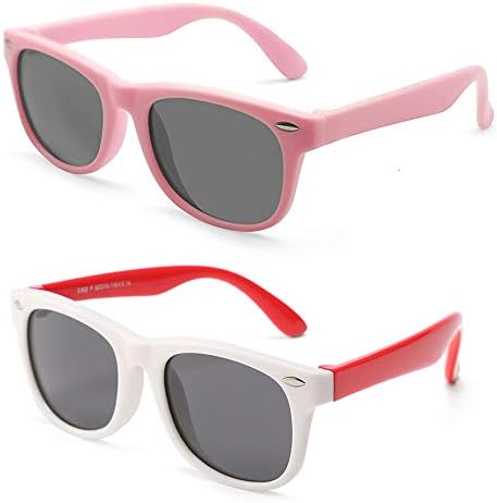SUMMER SALE Kids Sunglasses Polarized & Flexible & 100% UV Protection for Age 4-9, Girls Boys Styles, Pack of 2-3