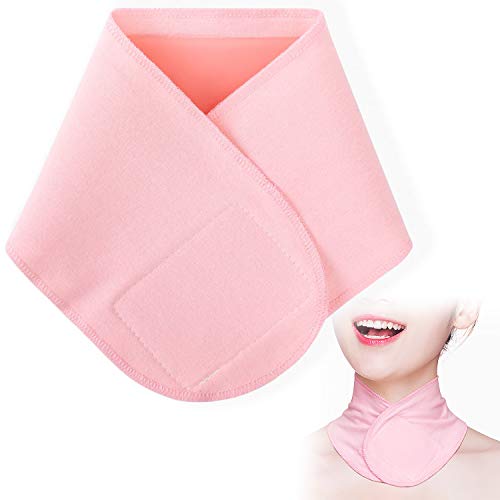 Moisturizing Gel Neck Wrap - Cold Therapy Gel Moisturizing Neck Wrap - Gel Spa for Neck Dry Skin, Moisturize Soften Repairing Dry Cracked, Neck Skin Care (Pink)