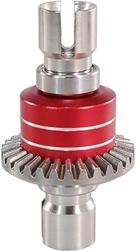 Metal Gear Differential Assembly Upgradeds for MJX Hyper Go 1/16 16207 16208 16209 16210 H16 H16PL M162 H16V3 H16BM 1/14 14301 14302 14303 RC Car Red