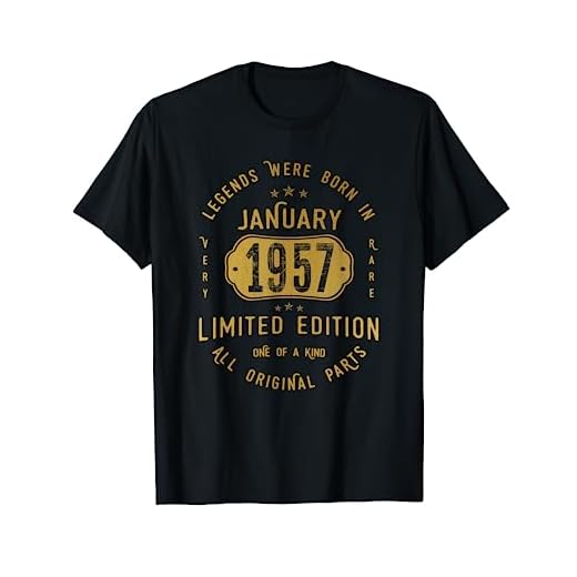 65 años Cumpleaños Las Leyendas nacen en Enero de 1957 Camiseta