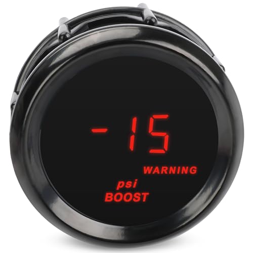 JDMEXEV 30PSI Turbo Boost Gauge Meter Kit 2inch 52mm DC12V for Boat Marine Car Truck Vehicle Automotive
