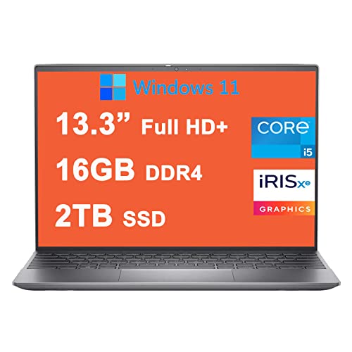 Dell Inspiron 13 5000 5310 Premium Laptop I 13.3 inch Full HD+ (300 Nits) I 11th Gen Intel 4-Core i5-11320H I 16GB DDR4 2TB SSD I Intel Iris Xe Graphics I Thunderbolt HDMI Backlit WiFi6 Win10 Silver