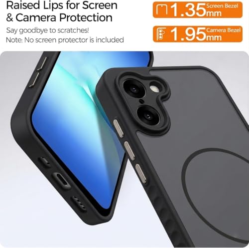 Image of VONZEE Matte Magnetic Case Compatible for OnePlus Nord CE 5 5G Wireless Charging Shockproof Anti-Scratch TPU PC Slim Fit Full Protection Phone Cover for OnePlus Nord CE 5 5G-Black