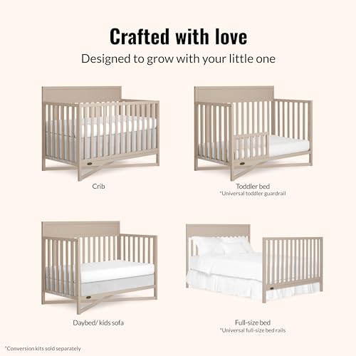 Image of Dream On Me Owen 5-in-1 Convertible Full Size Baby Crib, GREENGUARD Gold