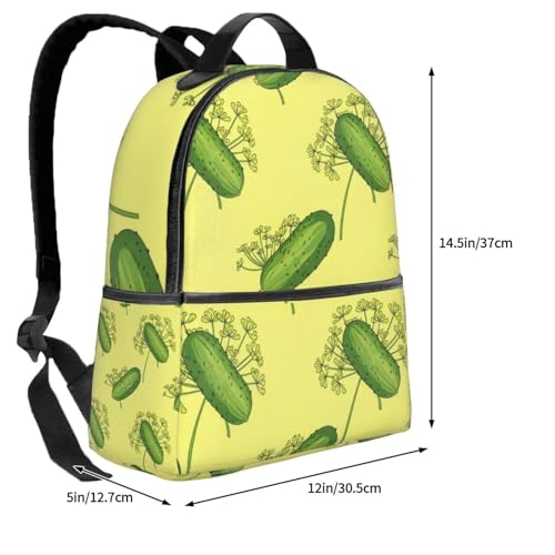 Extra Large Travel Backpack, Lightweight Daypack for Men and Women Dill Pickles Design4