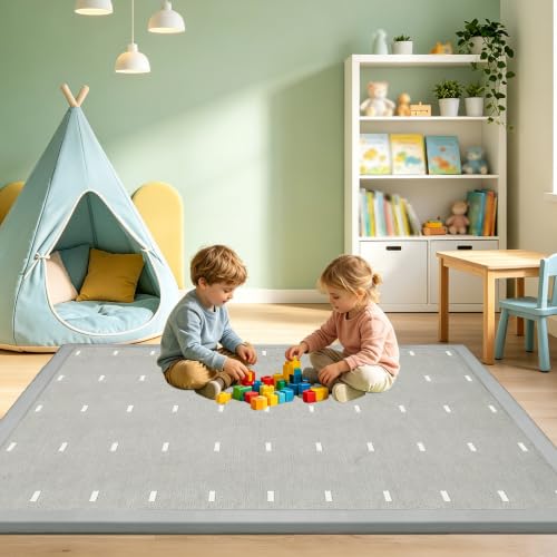 RZUMXOPY Alfombra para Gatear para Bebé Niños 2cm Alfombras de Juego Antideslizante para Gatear Adecuada para salón, habitación Infantil y Dormitorio 200 x 280 cm