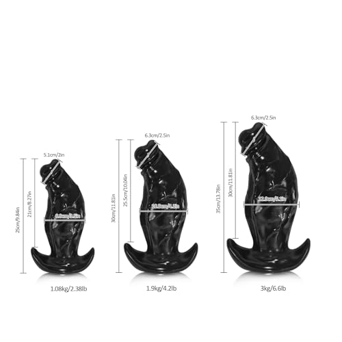 Image of Anal Plug with Safe T-Shaped Base, Massive Monster Dildos Wearable Prostate Sex Toy, Large Butt Plug Soft Anal Dilator for Advanced Men Women Couple (L)