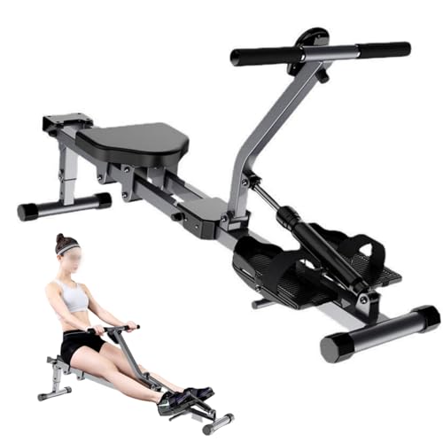Quxxuol ローイングマシン 腹筋マシーン 漕ぎ運動器具 筋トレ器具 トレーニングマシン 折りたたみ式収納 12段階負荷調節 組立簡単 家庭、オフィスでの使用に適しています (ブラック)