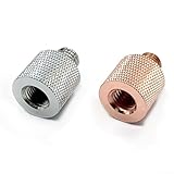 Stativ-Schraubadapter, M10-Buchse auf 3/8-Zoll-Stecker für JPC-Antennen-Mikrofonhalter, Kamera, Doppelkopf-Konverter (Silber)