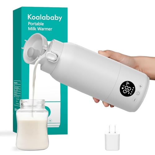 Image of Koalababy Portable Bottle Warmer for Travel – Baby Bottle Warmer with Fast Heating, 17oz Large Capacity Milk Warmer for Breastmilk, Formula, Water, IPX6 Washable, for Car, Airplane & Outdoor Travel