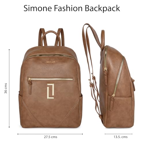 Image of Lavie Luxe Women's Simone Backpack | Fashion Backpack for Work | Ladies purse | Stylish Shoulder Bag | Gift for Women
