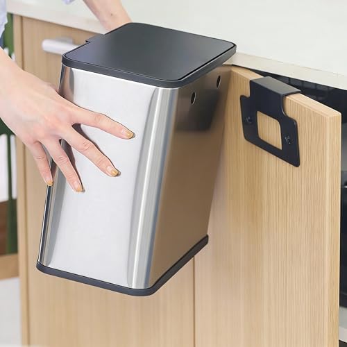 Caneca de basura metálica pequeña 7.2L para colgar puerta miniatura 3