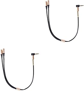Mikikit Dual Earphone Splitter Headphone Splitter Jack 2pcs Headset Splitter Dual Dispenser Dual Earphones Lovers to Weave Earphone Splitter Adapter