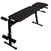 HSBAIS Ławeczka do podnoszenia ciężarów, regulowana, do treningu, fitnessu, wielofunkcyjna, do treningu brzucha, czarna, 80 x 25 x 33 cm
